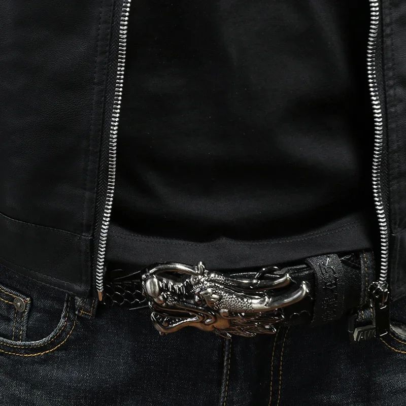 Leather Men's Jacket Spring and Autumn Casual Motorcycle Armored Jacket Black Motorcycle PU Leather Jacket Men's Clothing M-5XL