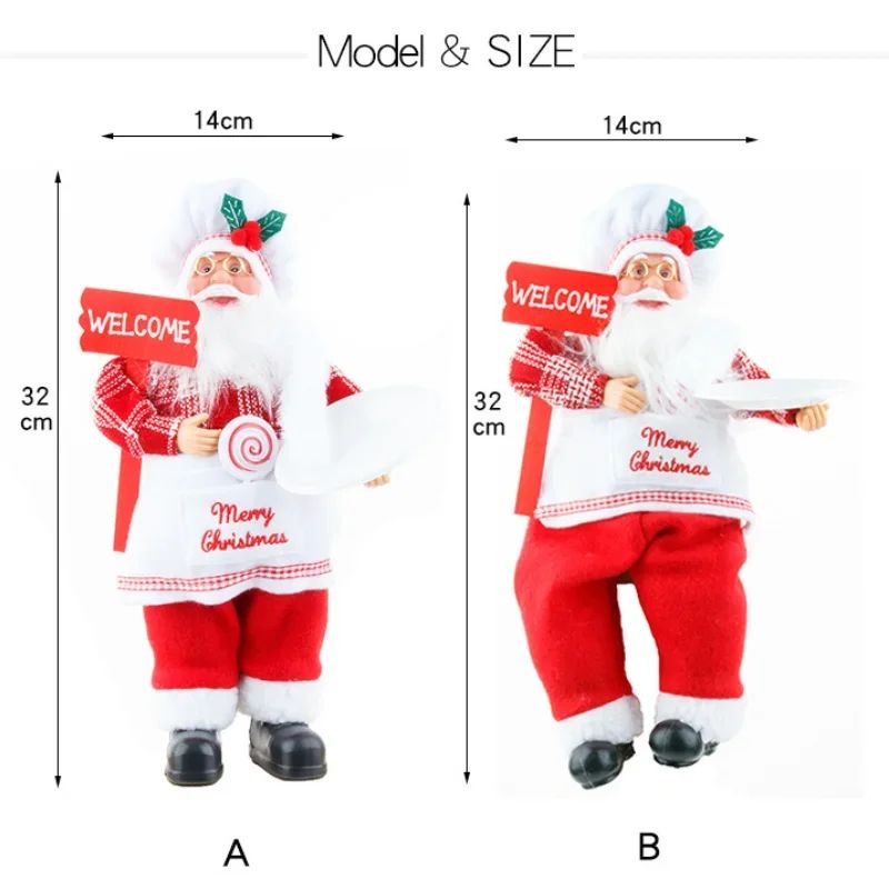 Chef Santa Claus Christmas Decorations Christmas Home Table Decoration Ornaments Old Man Doll Hanging Legs Sitting Chef Old Man