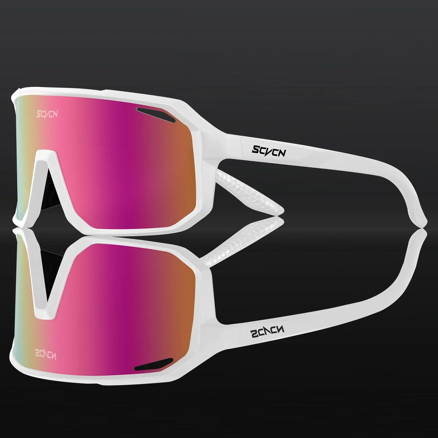 SCVCN Cycling Glasses Bike Mountain Bicycle Hiking Camping Golf UV400 Sunglasses Sport Protection Glasses for Men Women Baseball