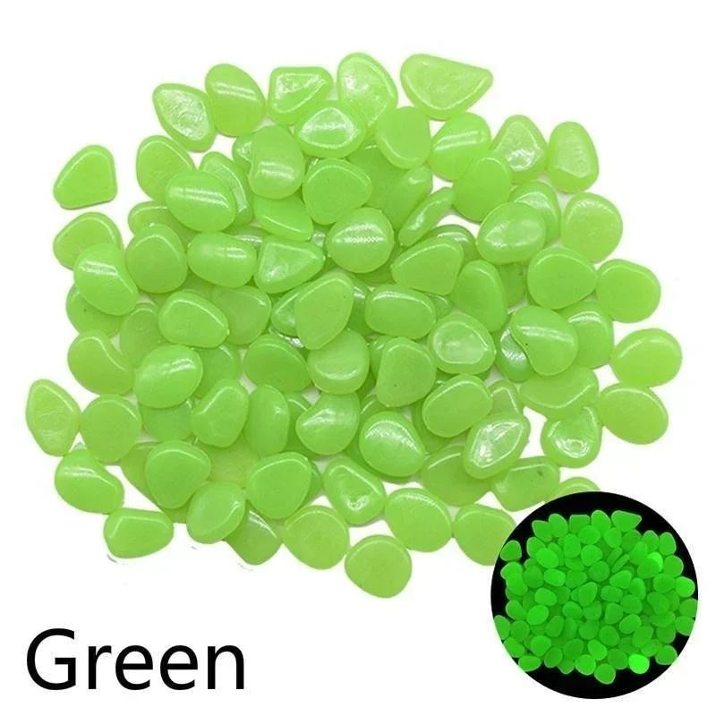 500pcs Luminous Stones Glow In The Dark Pebbles Glowing Stones Outdoor Walkways Home Garden Yard Decor Fish Tank Pebble Rocks