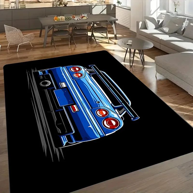 Creative Car Pattern Carpet Children's Bedside Soft Floor Mat Anti-fouling Anti-slip Crawling Pad Kitchen Footpad Home Decor Rug