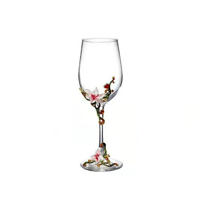 Taças de Cristal Criativas com Esmalte para Champagne Conjunto de Taças de Luxo Taças de Vinho Taça Vintage para Beber