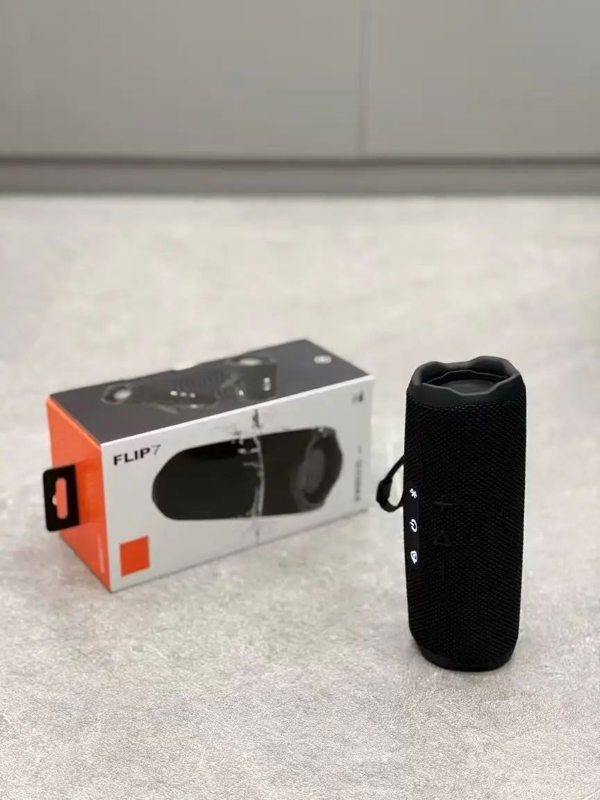 Caixa de Som Bluetooth Portátil Flip 7 Bass Vermelha Wireless IPX7 À Prova D'água TWS Sistema de Som Music Box