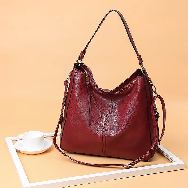 New women's handbag, single shoulder crossbody bag, PU women's tote bag, large capacity women's bag