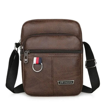 Crossbody Bag Men's High Quality PU Leather Shoulder Bag Large Capacity Chest Bag Fashion Casual Solid Color Crossbody Bag