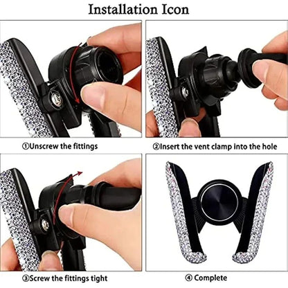 VIKEFON Suporte Universal para Celular para Carro Suporte para Celular Saída de Ar Clipe Estável Acessórios para Interior de Carro