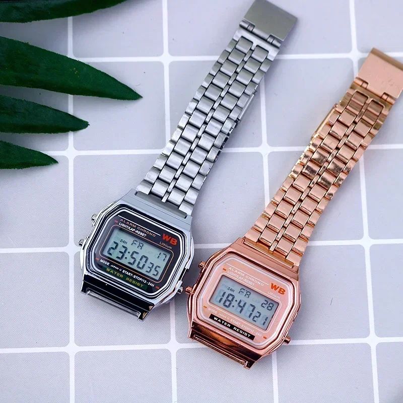 F91W Luxury Watch Waterproof Retro Digital Stainless Steel Sports Military Watches Men Women Electronic Wrist Watches Clock