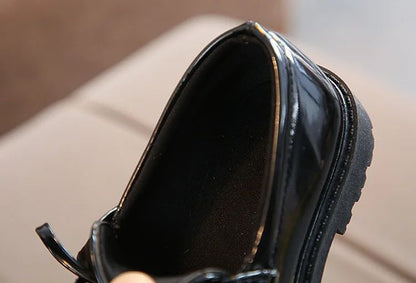 Children Tassel Princess Shoes School Party Wedding Dress Mary Jane PU Leather Shoes Girls Breathable Anti-skid Slip on Shoes