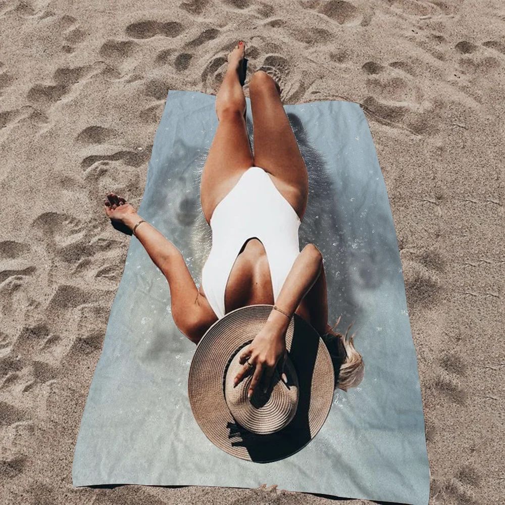 Animal wolf wallart Microfiber Blanket Quick Drying Beach Towels Oversized Printing Super Absorbent Pool Towel Blanket