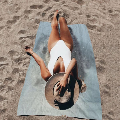 Animal wolf wallart Microfiber Blanket Quick Drying Beach Towels Oversized Printing Super Absorbent Pool Towel Blanket