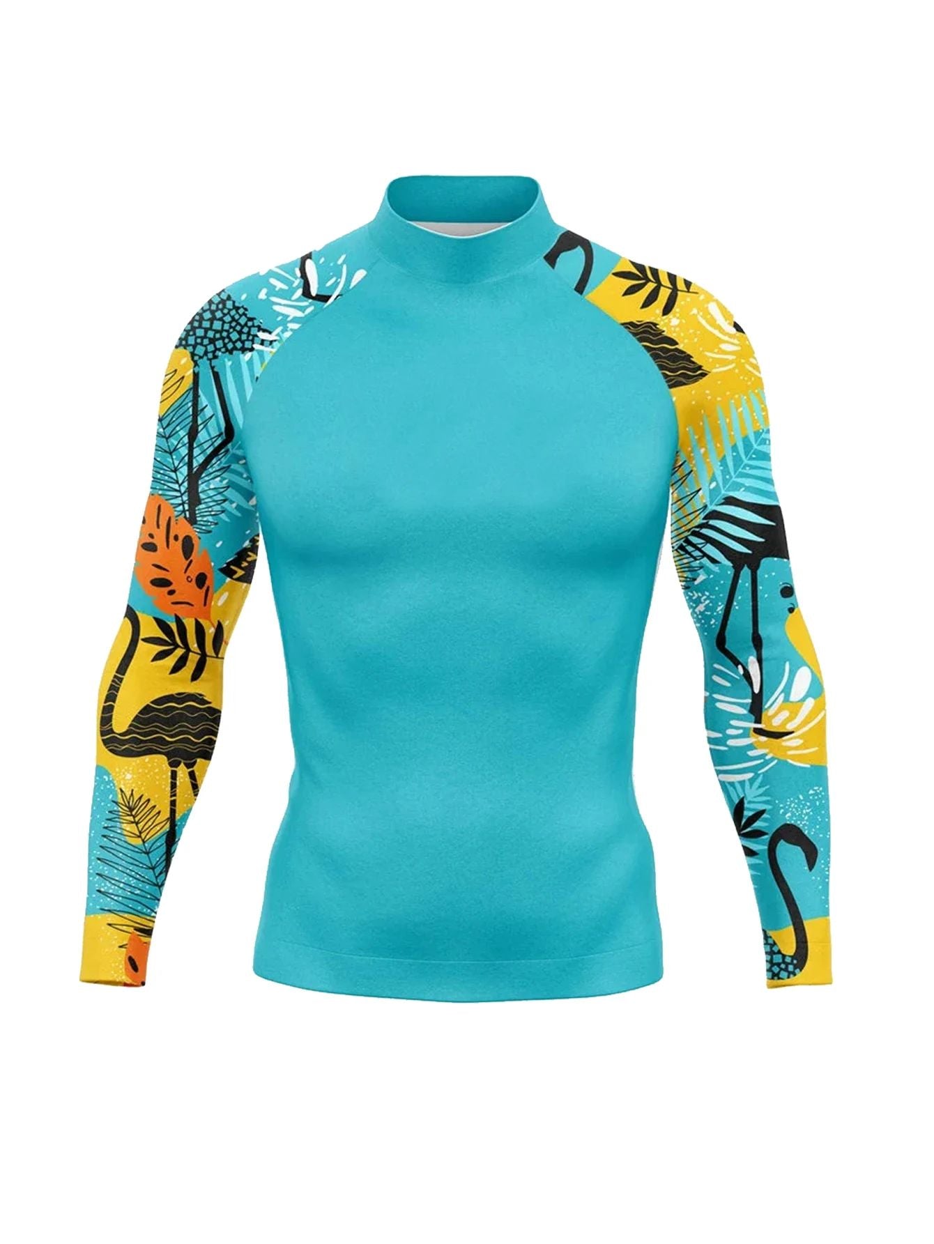 Men's Surfing Shirt Gym Clothes Long Sleeve Basic Surfing Suit Rashguard UV Sun Protection Diving Swimwear