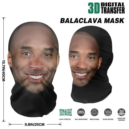 Full Face Mask for Halloween Cosplay Party Balaclava with Celebrity Face Mesh Visualized Elastic Headwear Christmas Gifts