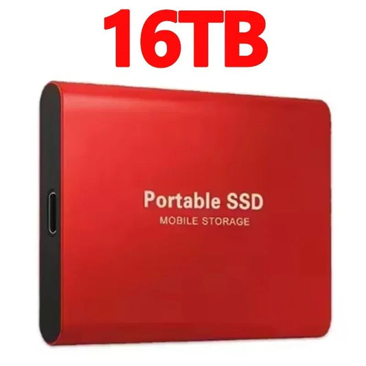High Speed Portable SSD 16TB External Solid State Drive 1TB 2TB Powerful Hard Drive 4TB Ultra-Thin SSD For PC /Laptop/Mac/Phone