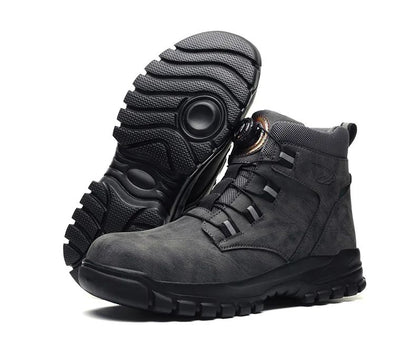 Botas de segurança masculinas à prova d'água, indestrutíveis, com biqueira de aço, anticorte, resistentes a perfurações, sapatos de segurança para motociclistas, Botas Para Hombre