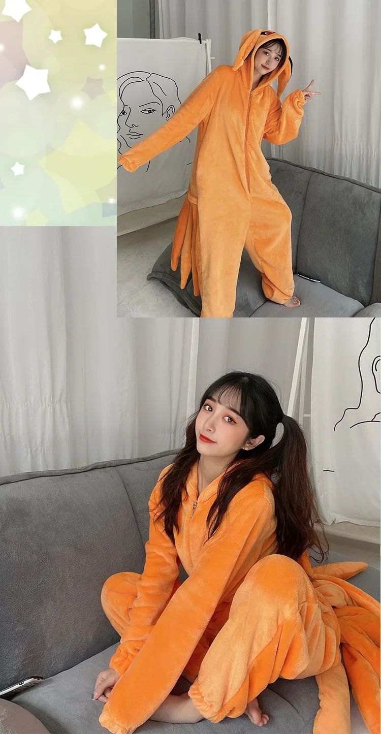 2025Anime Hokage Uzumaki Cosplay Kostuum voor volwassenen, Kurama Kyuubi Kigurumi Unisex Pyjama's, Glutnel Jumpsuit,