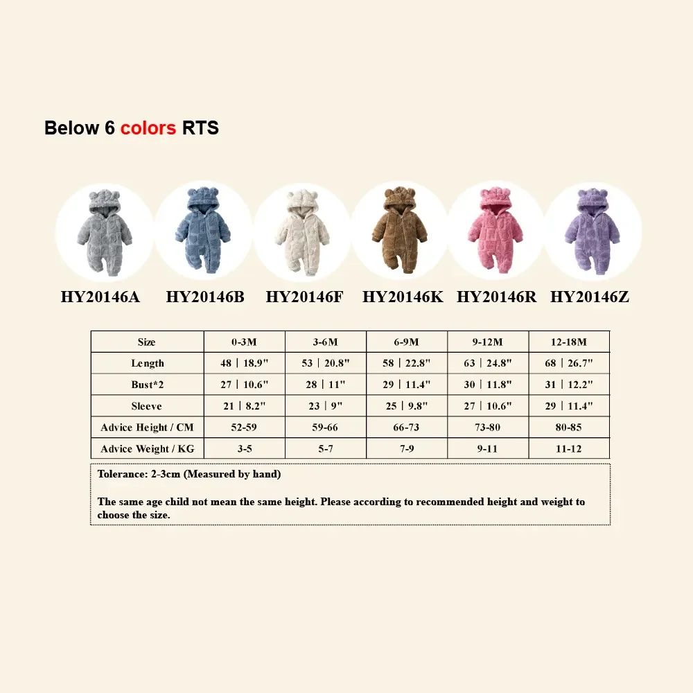 0-18Months Newborn Baby Romper Winter Thicken Flannel Warm Clothes Infant Boy Girl Oneies Pyjamas Heart-Shaped Hooded Jumpsuits