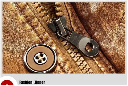 Men Slim Warm Washed Leather Motorcycle Jacket High Quality Leather Jacket Mens Standing Collar Coat Plus Size 4XL Long Parkas