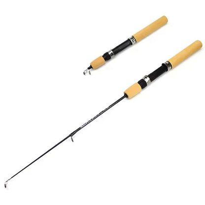 Carbon Mini Ice Fishing Rod Shrimp Tackle 0.6m 0.8m 1m Winter Fishing Gear for Ice Fishing
