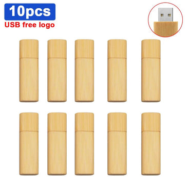 10pcs/lot Customize Logo Wood Wedding Gift USB 2.0 Flash Drive 4GB 8GB 16GB 32GB Pendrive Mini Creative Pen Drive Memory U Stick