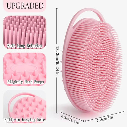 Soft Silicone Body Scrubber Exfoliating Baby Shower Gentle SPA Massage Brush Cleanser Body Wash Brush Back Scrubber Bath Tool