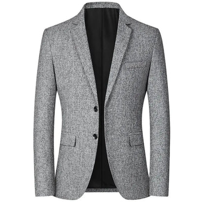 Black Men V-neck Single-breasted Suit Jacket, Fashion Slim Dress Coats, Blue Gray Yellow Blazers, Male Casual Tops Asian Size