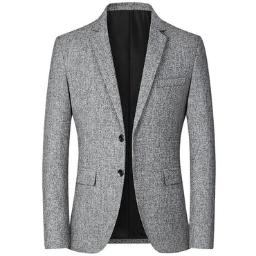 Black Men V-neck Single-breasted Suit Jacket, Fashion Slim Dress Coats, Blue Gray Yellow Blazers, Male Casual Tops Asian Size