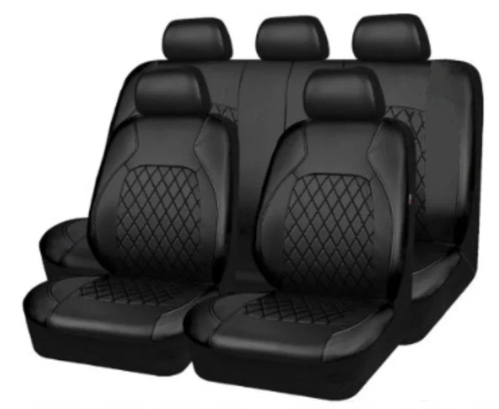 Capas de Assento de Carro em Couro PU Universal para a Maioria dos Carros, Compatíveis com Airbag, Acessórios de Interior de Carro, Almofada de Capa Dianteira/Traseira/Conjunto Completo