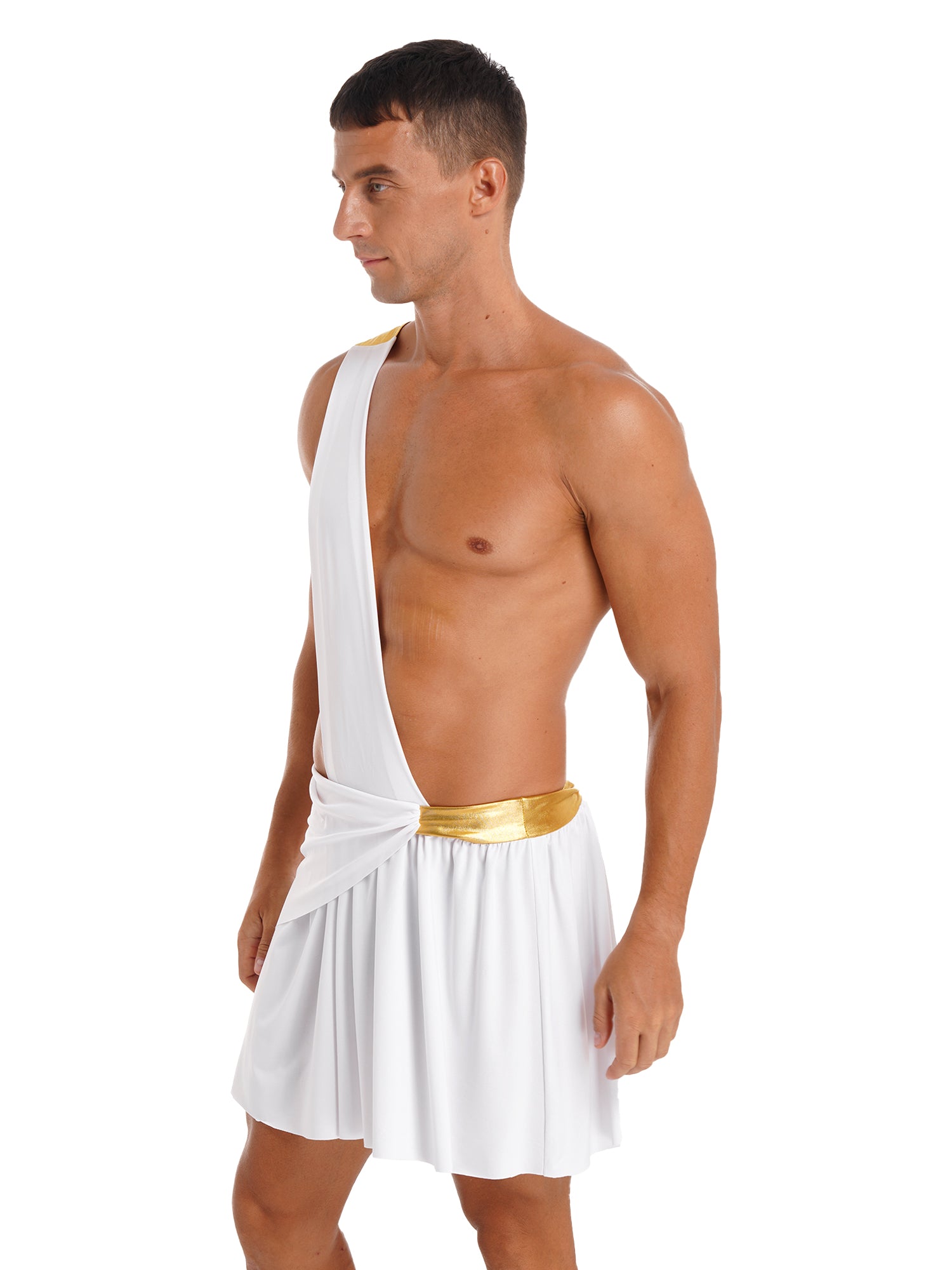 Mens Roman Toga Costume Ancient Greek Gods Senator Emperor Robe Uniform Halloween Party Cosplay Role Play Fancy Dress