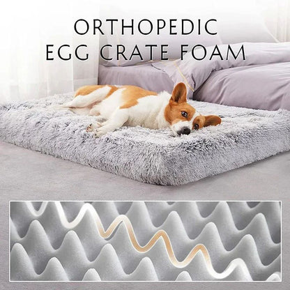 Cama para Cachorro Super Macia de Pelúcia Camas para Gatos para Cães Pequenos Médios Grandes Removível para Limpeza Almofada para Filhotes Cama para Cães Calmante Tapete para Animais de Estimação