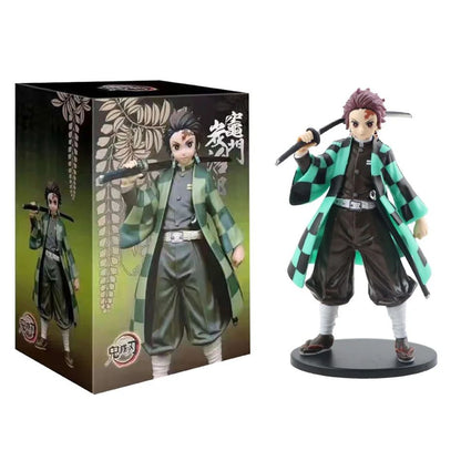 Anime Demon Slayer Kimetsu no Yaiba figura Kamado Tanjirou Boneco de Ação Agatsuma Zenitsu Nezuko Guerreiro PVC Modelo Brinquedos