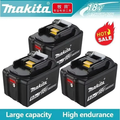 Bateria original Makita 18V 6.0Ah 5.0Ah recarregável BL1840 BL1830B BL1830B para ferramentas elétricas, carregador Makita 18V
