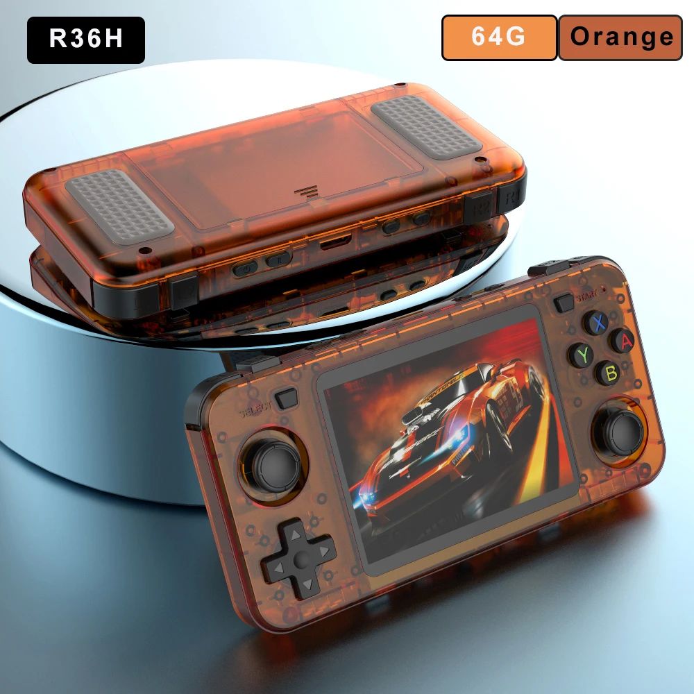 BOYHOM New Handheld Game Console 3.5-inch IPS Screen Linux RK3326 Retro Video Games Player 3000 mAh 64G