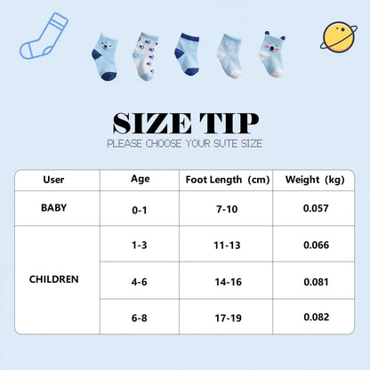 10 Pairs Baby Socks Newborn Baby Boy Girls Infant Cute Cartoons Fashion Soft Cotton Short Socks For 0-3 Years Kid's Socks