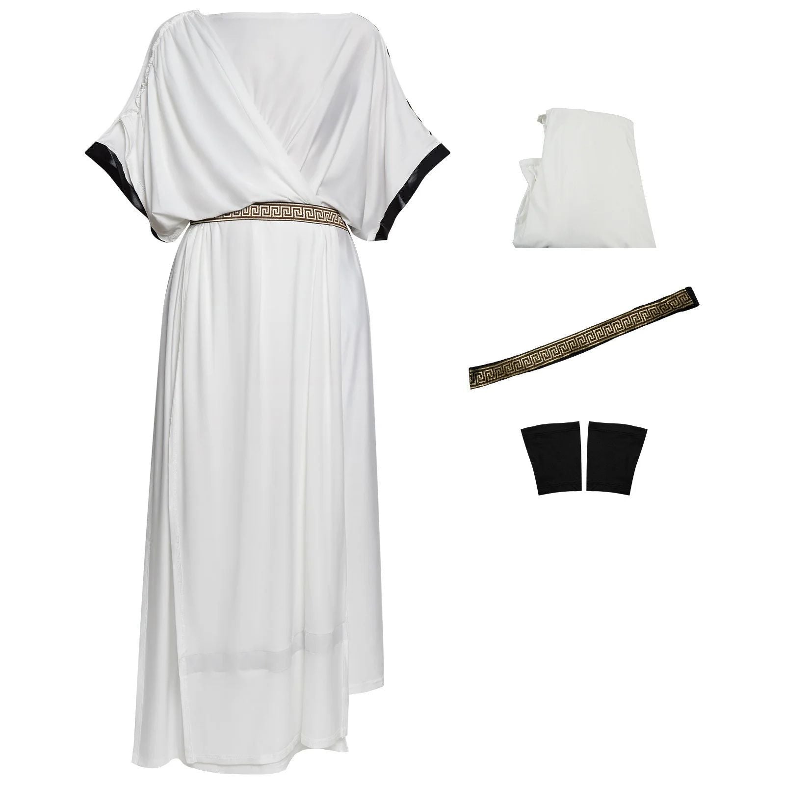 Adults Halloween Cosplay Costume White Greek Toga Robe For Men Medieval Costume Roman Solider Party Fancy Outfit