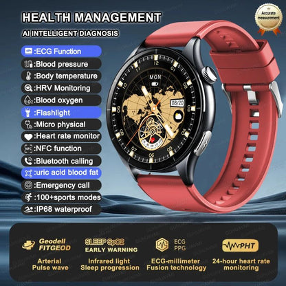 XIAOMI 704505 Novo Smartwatch ECG+PPG Preciso Ácido Úrico Lipídios Pressão Análise Corporal Smartwatch Masculino Chamada BT NFC
