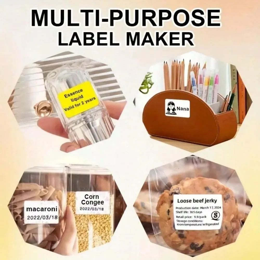 Makrlife P50 Thermal Label Printer Business Label Maker Custom Sticker Printing Machine For Home Use, DIY Stickers, Commercial