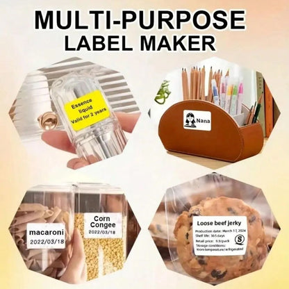 Makrlife P50 Thermal Label Printer Business Label Maker Custom Sticker Printing Machine For Home Use, DIY Stickers, Commercial