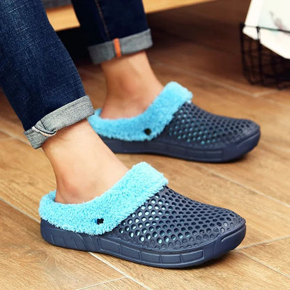 Winter Slippers Men Women Indoor Warm Shoes Non Slip Cotton Pantoffels Casual Clogs Slip on House Floor Slippers for Men