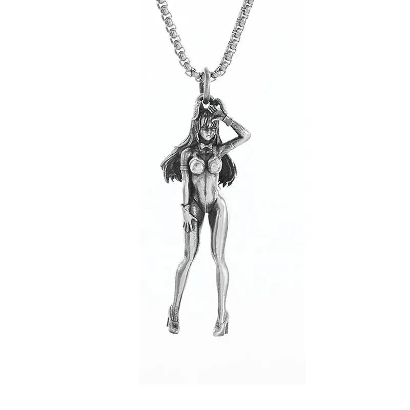 Colar Pingente Ceifador da Morte Gótico Misterioso Diabo Masculino Personalidade Punk Retro Halloween Joias da Moda
