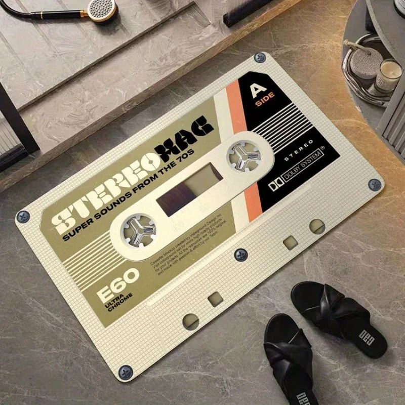 Absorbent Diatom Mud Bathroom Non-slip Foot Pad Retro Tape Pattern Mat Anti-fouling Dirty Floor Carpet For Room Bedroom Doorway