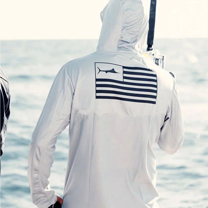 Bill Fish Gear Mens Long Sleeve Fishing Hoodie In Camo Shirts Fishing Performance Apparel Camisa De Pesca Fishing Sun Jerseys