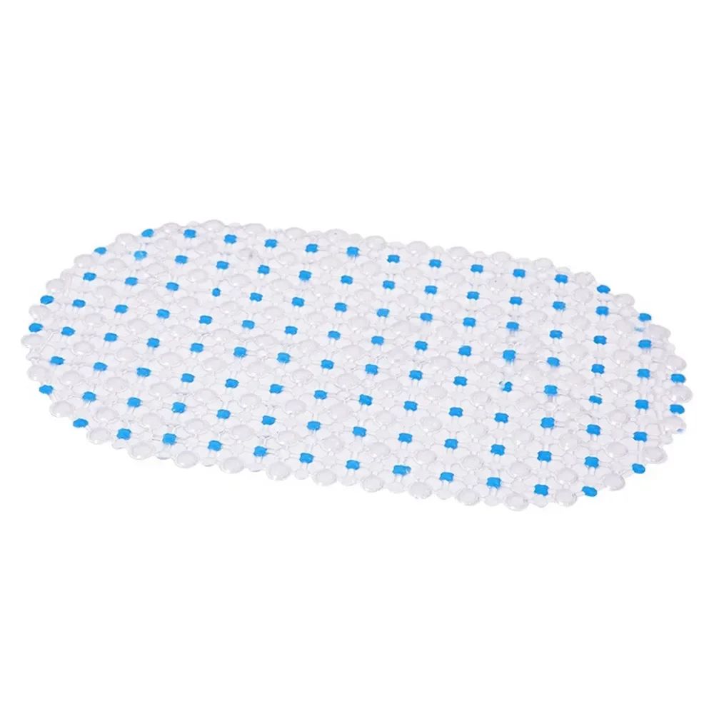 1pc Tapete de Banho Antiderrapante de PVC Retangular Macio para Chuveiro Banheiro Tapete de Massagem com Ventosa Antiderrapante Grande