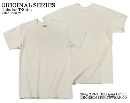 Bronson Heavyweight Seamless Tubular T-Shirt Summer Men's Plain Basic Tee Shirts