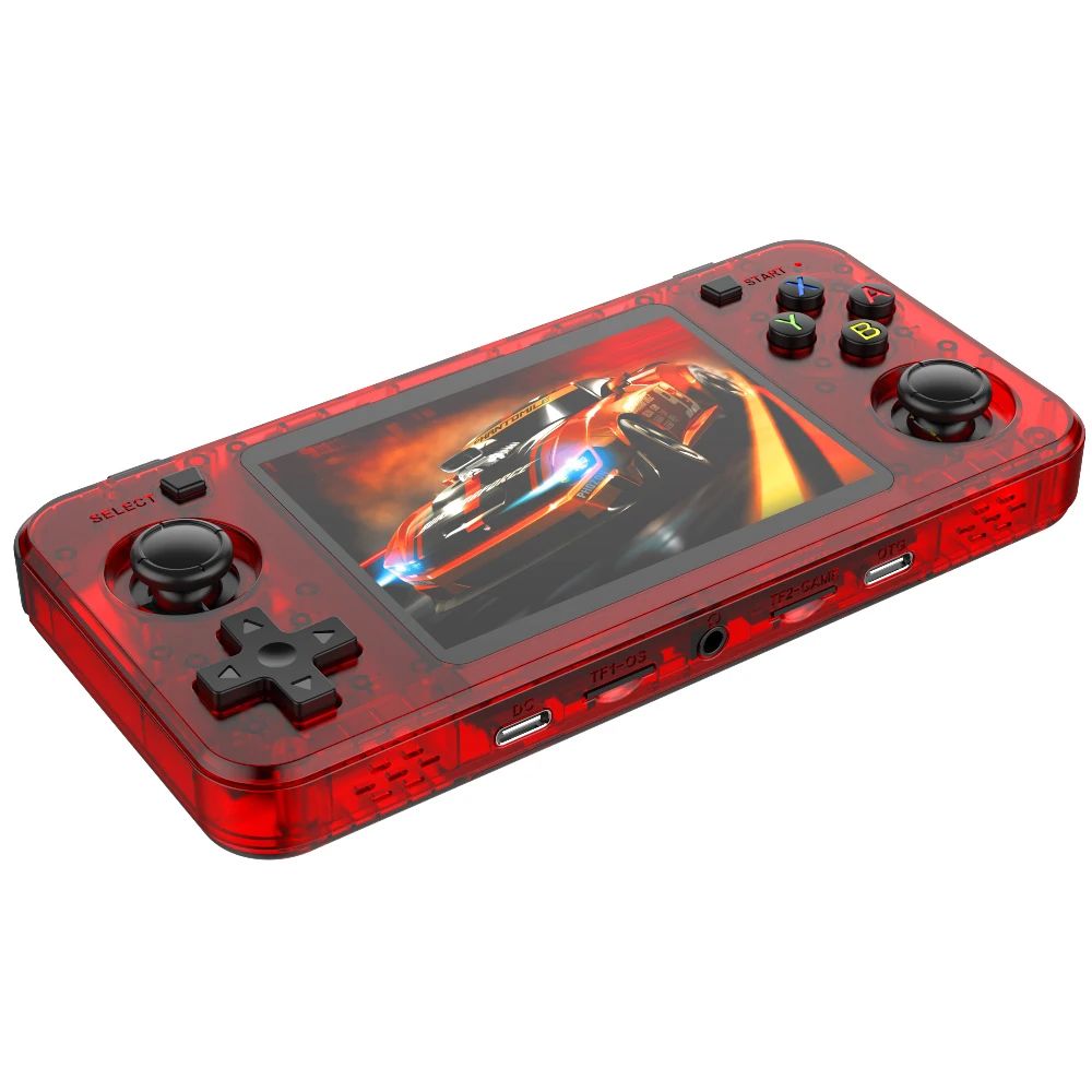 BOYHOM Green R3 6H Retro Video Game Console 3.5‘’ IPS Screen RK3326 3000 mAh Open Linux System Portable Player 64GB 128GB