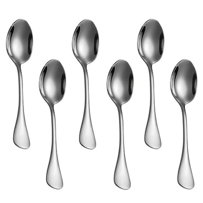 6Pcs Stainless Steel Coffee Spoon For Dessert Ice Cream Stirring Tea Small Spoons Kitchen Accessories Mini Gold Spoon Set