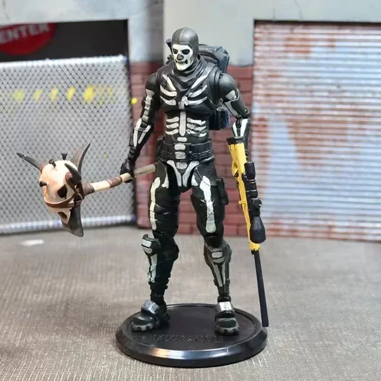 Fortnite Raptor Black Knight Skull Trooper Boneco de Ação Premium Modelo de Figuras de Jogo Modelos Decoração de Quarto Boneca Brinquedos Presente para Crianças
