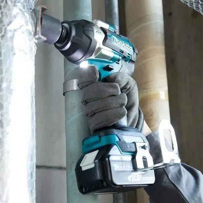 Parafusadeira Elétrica Sem Escova Makita DTW700, Furadeira Recarregável, Bateria e Carregador 18V, Fresadora para Madeira