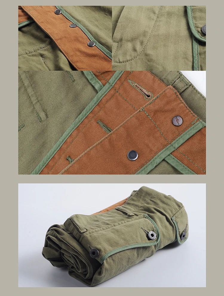 Red Tornado P-44 Monkey Pants Men's Military Style HBT Cargo Trousers Army Green