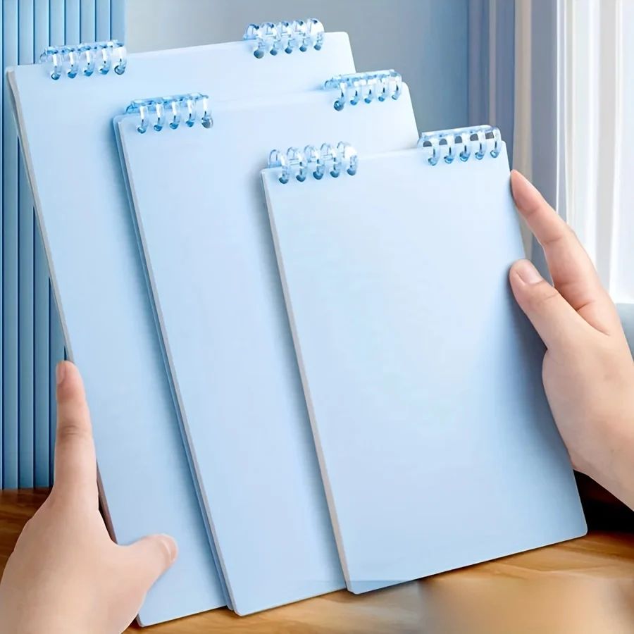 1 Pc Minimalist Coil Notebook,Thick, Lined & Grid Paper For College Students And Office Use