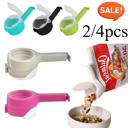 2 clipes de saco para alimentos, clipes de vedação para armazenamento de alimentos com bico, clipe de saco de batatas fritas de cozinha, clipe selador de tampa de plástico, armazenamento de cozinha